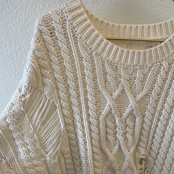 JOA Oversized Distressed Crewneck Sweater sz S - Picture 6 of 8